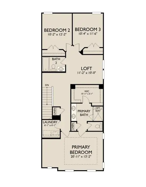 2D floor plan layout for the Alameda by Ashton Woods in Promenade at Clari Park, Murfreesboro, TN (Image 4).