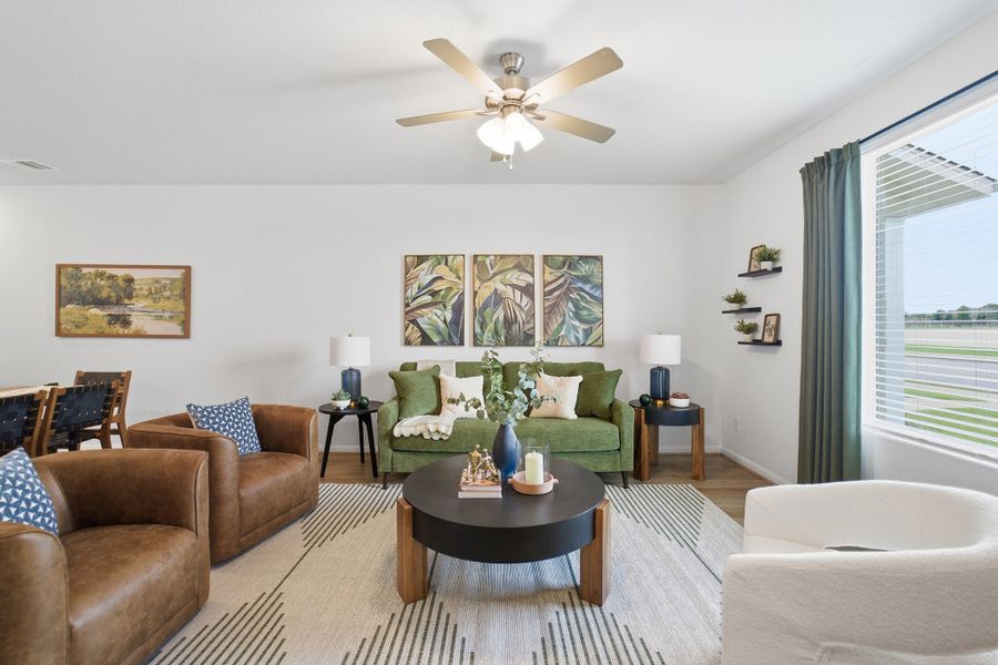 Representative furnished interior of a home built from the Pei by CastleRock Communities in Municipal Drive Townhomes, Leander (Image 7). Representative furnished interior of a home built from the Pei by CastleRock Communities in Municipal Drive Townhomes, Leander (Image 7).