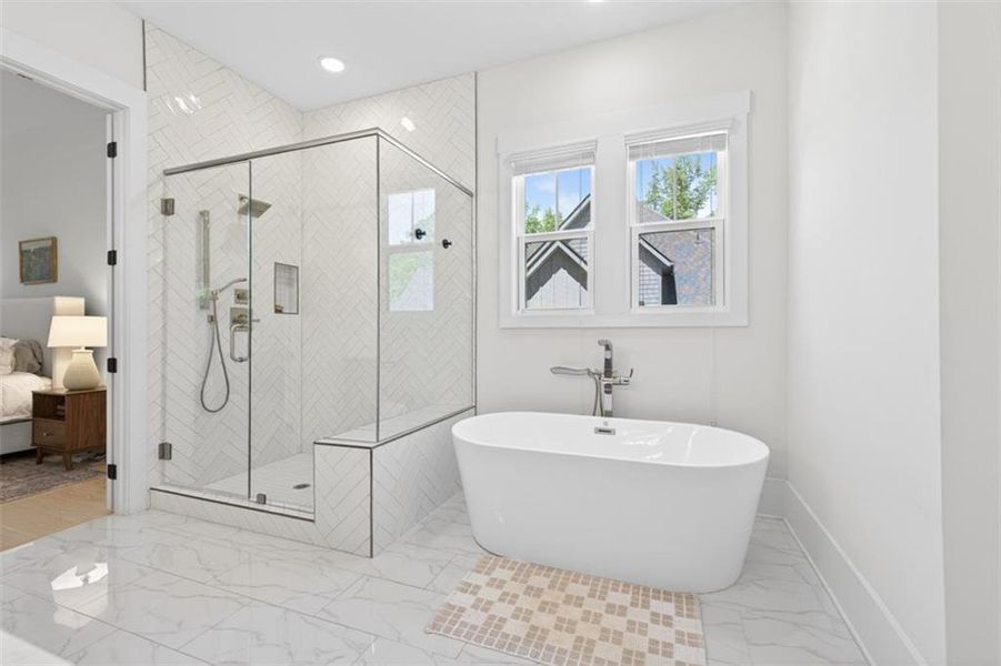 Furnished interior view inside a new home in Town Farms, Peachtree Corners (Image 20).