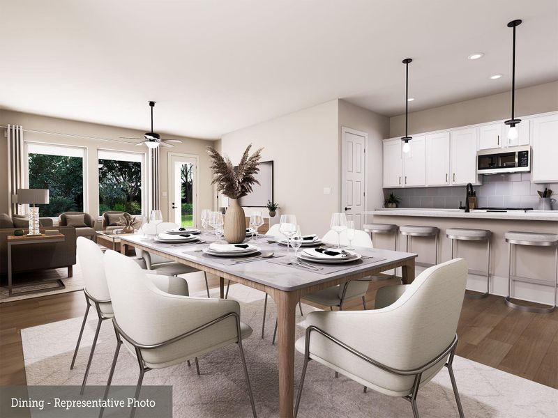 Furnished interior view inside a new home in Meridiana - Terrace Collection, Manvel (Image 5). Furnished interior view inside a new home in Meridiana - Terrace Collection, Manvel (Image 5).