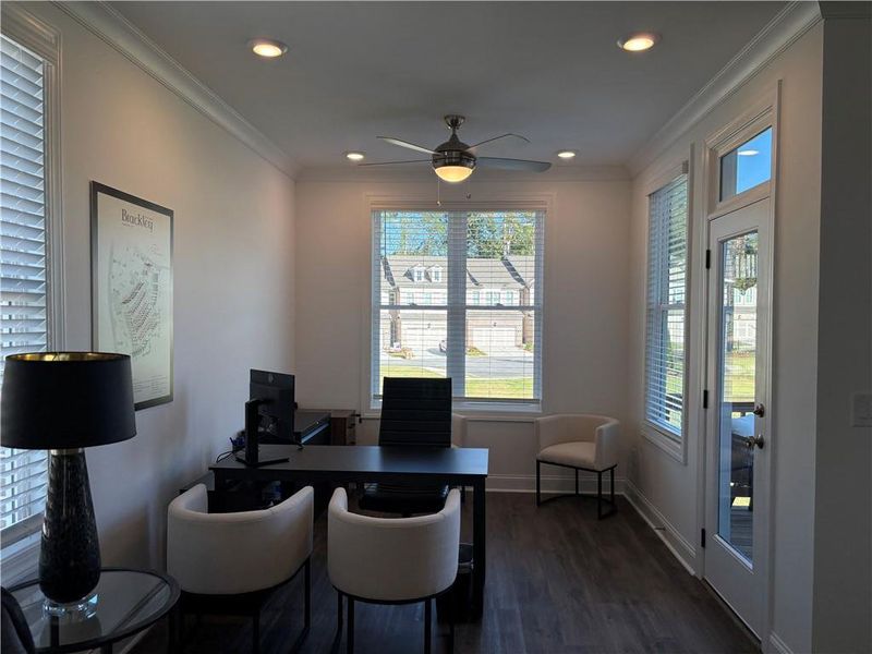 Furnished interior view inside a new home in Brackley Townhomes, Cumming (Image 79). Furnished interior view inside a new home in Brackley Townhomes, Cumming (Image 79).