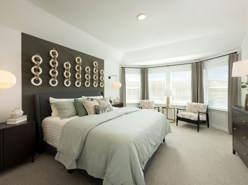 Furnished interior view inside a new home in Granger Pointe - Premier Series, Conroe (Image 9).