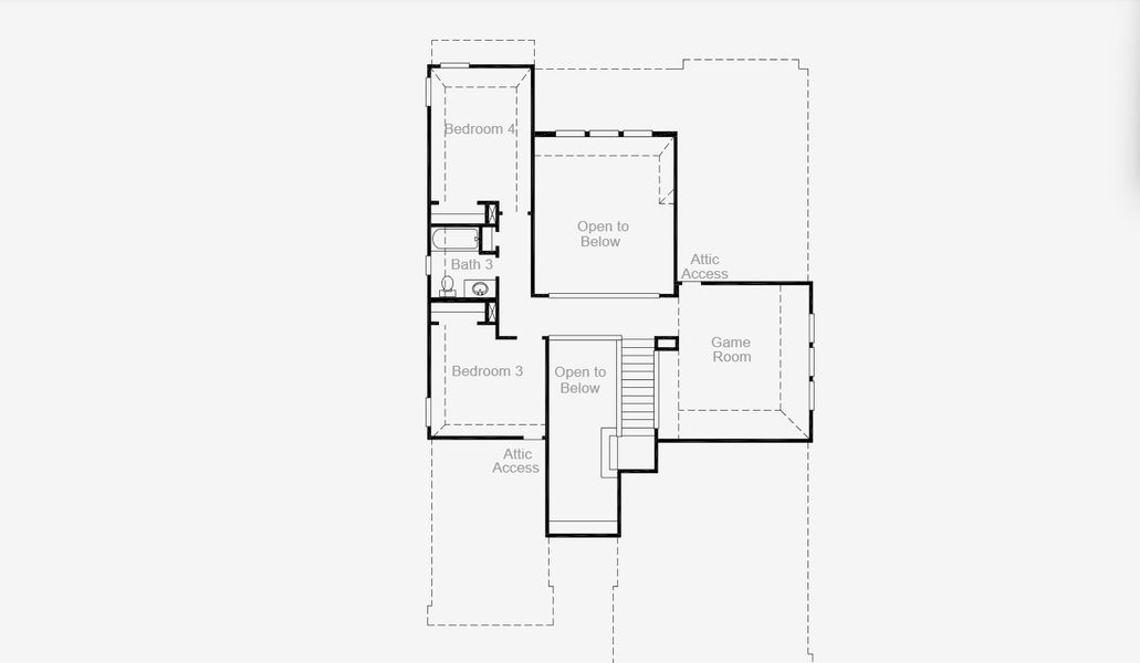 2D floor plan layout for the Goodrich by Coventry Homes in Parkside on the River 50', Georgetown, TX (Image 3).