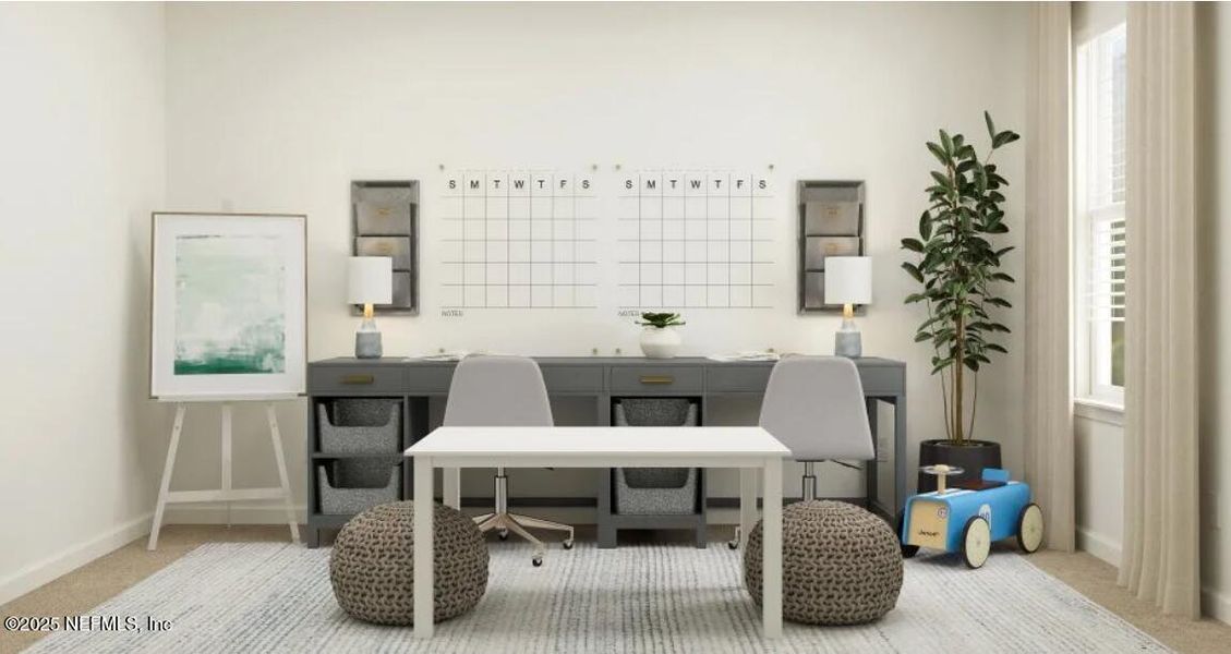 Furnished interior view inside a new home in Silver Meadows at SilverLeaf: Silver Meadows 50s, St. Augustine (Image 17).