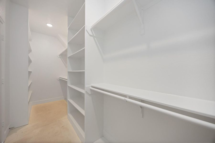 Walk-in closet number two? Yes, please. Whether you’re team minimal or full-on fashionista, there’s space to stay organized in style.