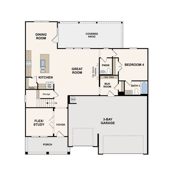 2D floor plan layout of this home in The Oaks, Mount Juliet, TN (Image 3).