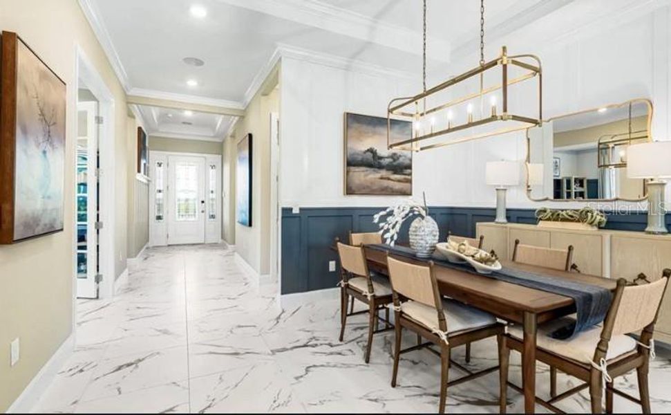 Furnished interior view inside a new home in Esplanade at Starling, Punta Gorda (Image 4).