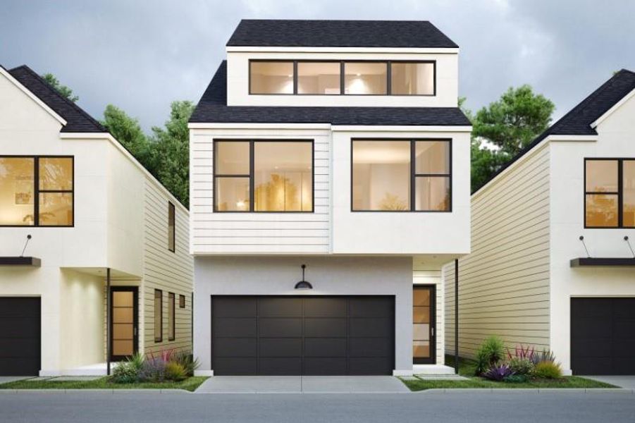 Front exterior of a new home in , Houston, TX, highlighting curb appeal (Image 1).