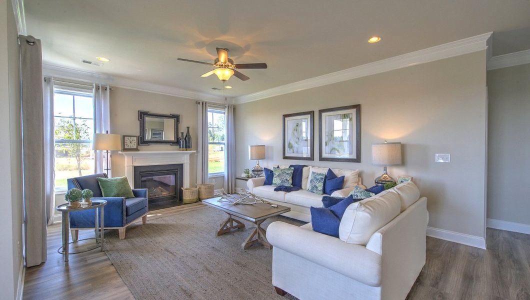 Furnished interior view inside a new home in Reserve at Tap Root Farms, Fletcher (Image 22).
