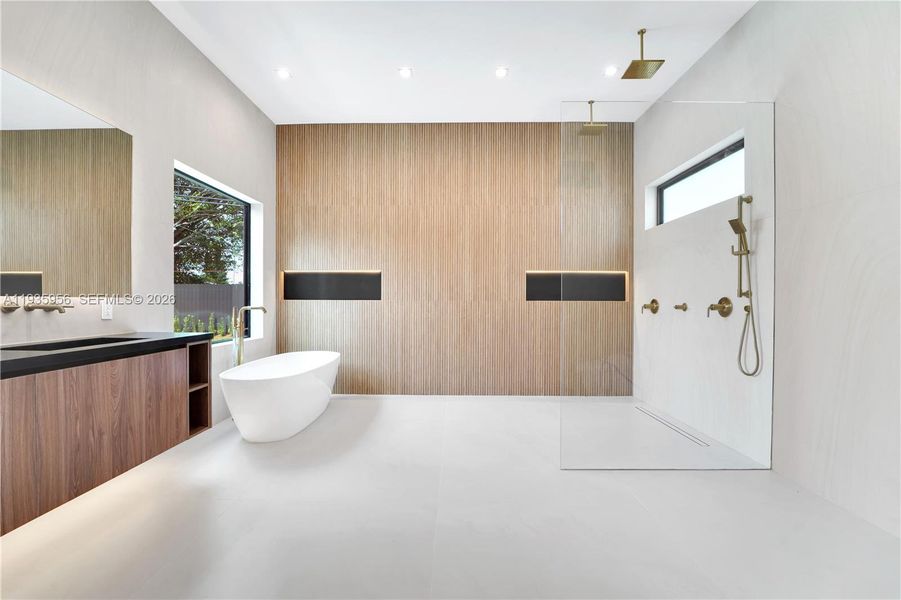 Furnished interior view inside a new home in , Miami (Image 12).