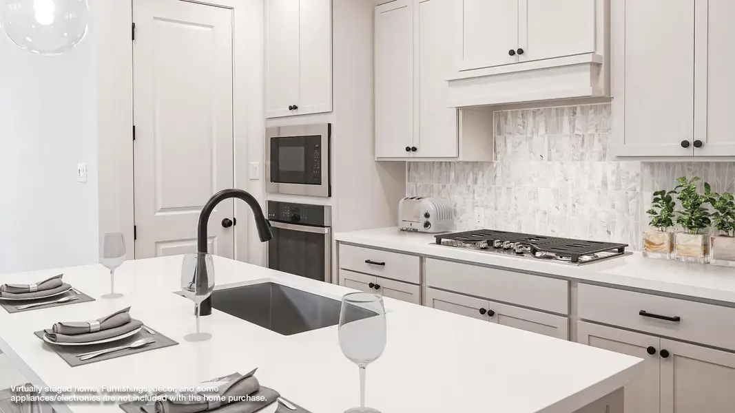 Furnished interior view inside a new home in Crosswinds 50', Kyle (Image 4).