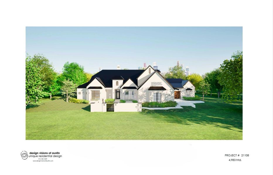 Front elevation of home. Front elevation of home.