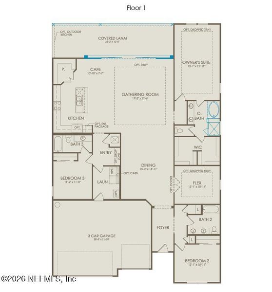 2D floor plan layout of this home in Wingate Landing, Jacksonville, FL (Image 3). 2D floor plan layout of this home in Wingate Landing, Jacksonville, FL (Image 3).
