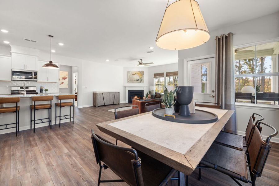 Furnished interior view inside a new home in Exchange at 401, Raleigh (Image 24).