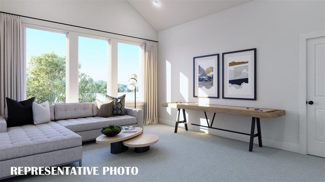 Take the party upstairs to this fantastic, light filled game room! REPRESENTATIVE PHOTO Take the party upstairs to this fantastic, light filled game room! REPRESENTATIVE PHOTO