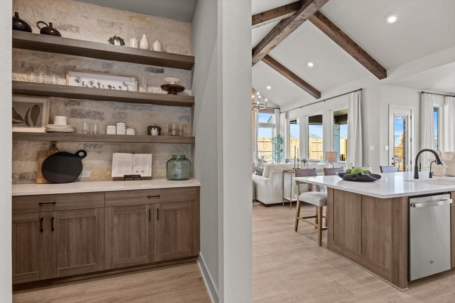 Furnished interior view inside a new home in Lariat, Liberty Hill (Image 12).