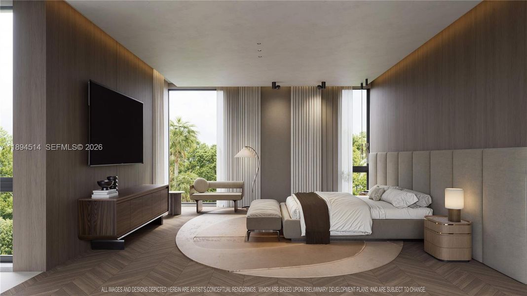 Furnished interior view inside a new home in , Miami (Image 4).