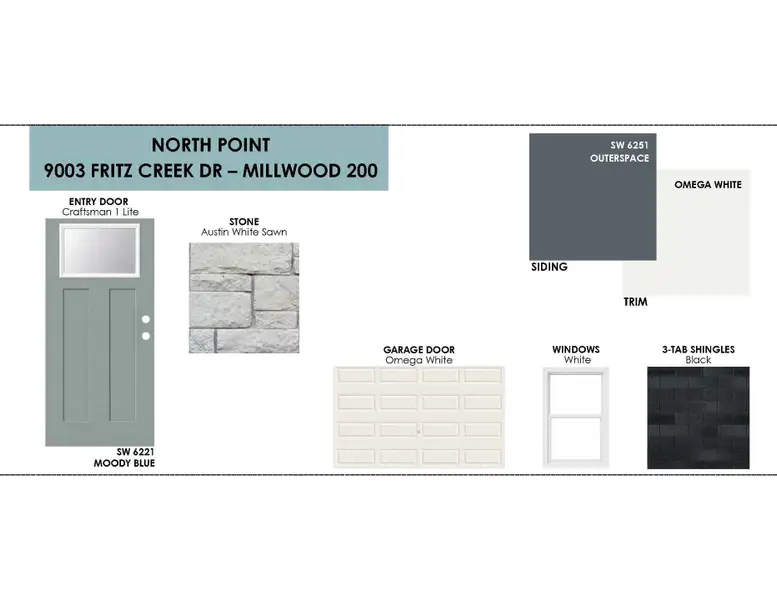 Sample of building materials used in homes in North Point, Temple (Image 11).