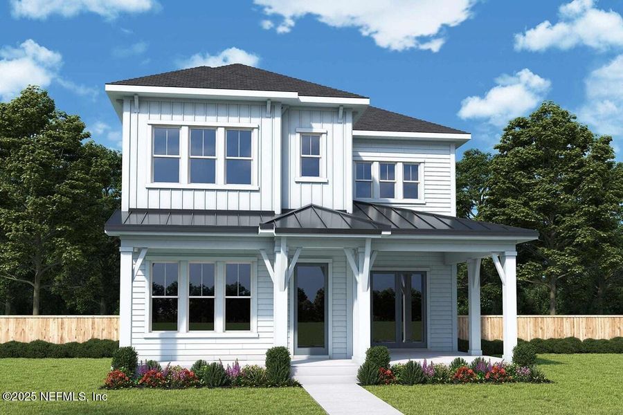 Front exterior of a new home in , Jacksonville, FL, highlighting curb appeal (Image 1). Front exterior of a new home in , Jacksonville, FL, highlighting curb appeal (Image 1).