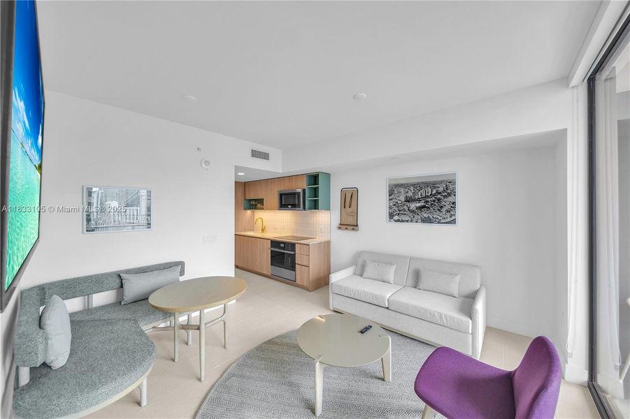 Furnished interior view inside a new home in Gale Hotel & Residences Miami (former Natiivo), Miami (Image 7).