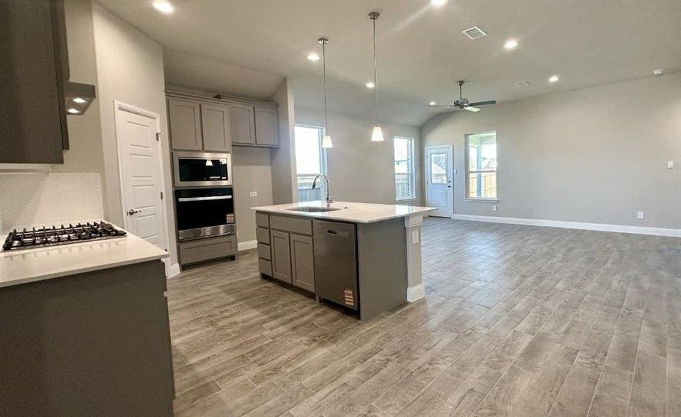 Furnished interior view inside a new home in Eagle Creek, Denton (Image 4). Furnished interior view inside a new home in Eagle Creek, Denton (Image 4).