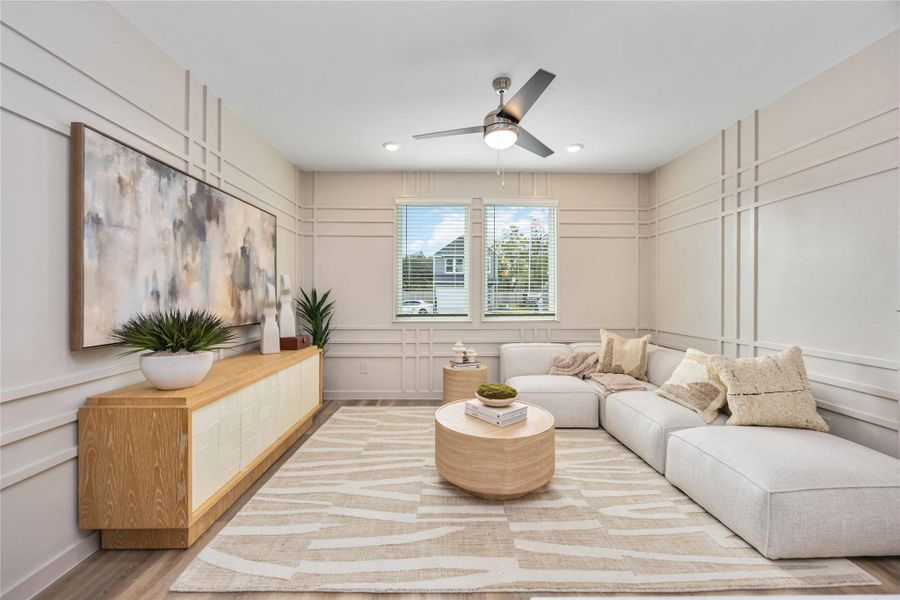 Furnished interior view inside a new home in Mansfield Park, Houston (Image 14). Furnished interior view inside a new home in Mansfield Park, Houston (Image 14).