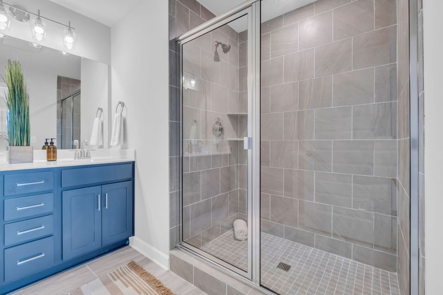 Modern Walk In Shower in The Harrington Floor Plan