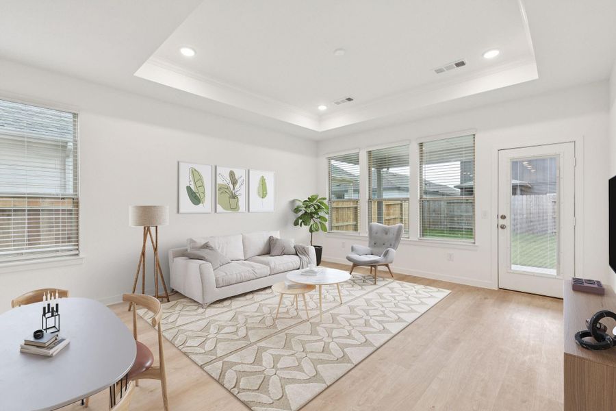 Furnished interior view inside a new home in Mavera, Conroe (Image 13).