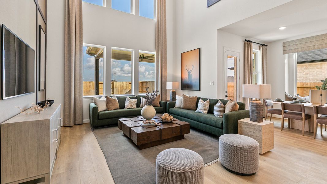 Representative furnished interior of a home built from the Rosewood by DRB Homes in Brookewater, Rosenberg (Image 13).