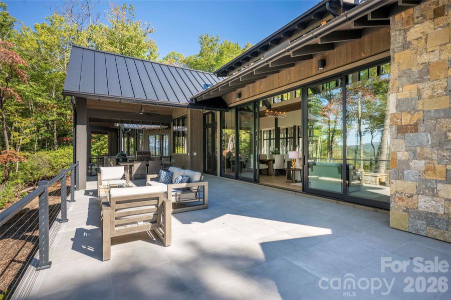 Exterior details and patio area of a home in , Sapphire (Image 25).
