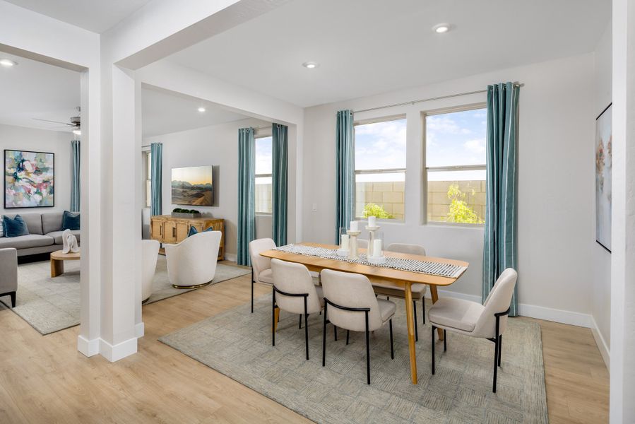 Furnished interior view inside a new home in Willows at Bella Vista Farms, San Tan Valley (Image 10). Furnished interior view inside a new home in Willows at Bella Vista Farms, San Tan Valley (Image 10).