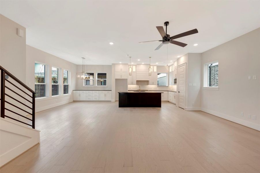 Spacious, unfurnished interior of a new home in Easthaven at Bridgeland Central - Vision Collection, Cypress (Image 12). Spacious, unfurnished interior of a new home in Easthaven at Bridgeland Central - Vision Collection, Cypress (Image 12).