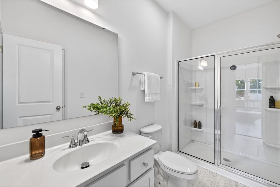 Furnished interior view inside a new home in White Oak Creek Crossing, Angier (Image 14).