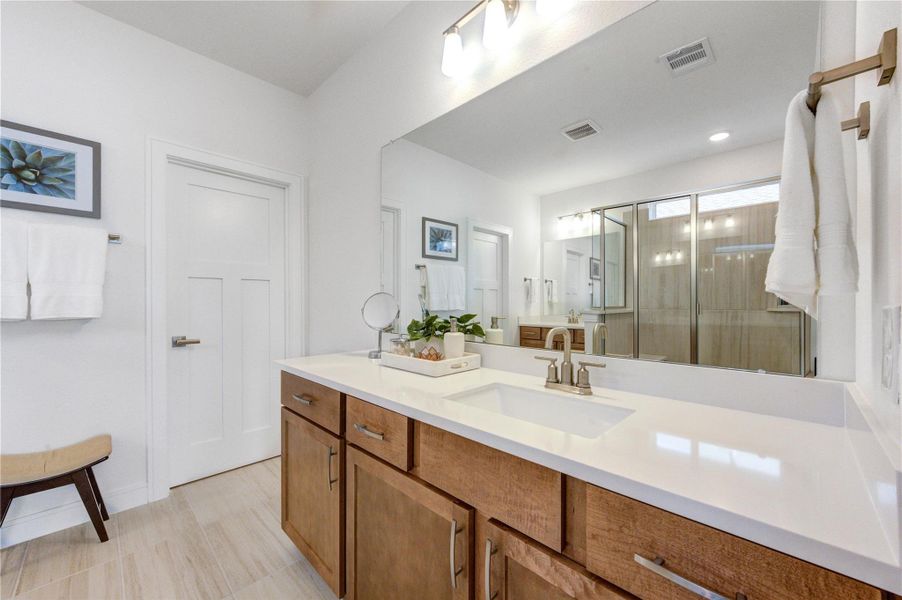 Furnished interior view inside a new home in Easthaven at Bridgeland Central, Cypress (Image 12).