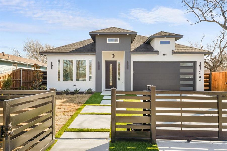 Front exterior of a new home in , Dallas, TX, highlighting curb appeal (Image 25).