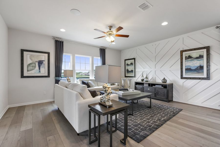 Furnished interior view inside a new home in Trace, San Marcos (Image 28).