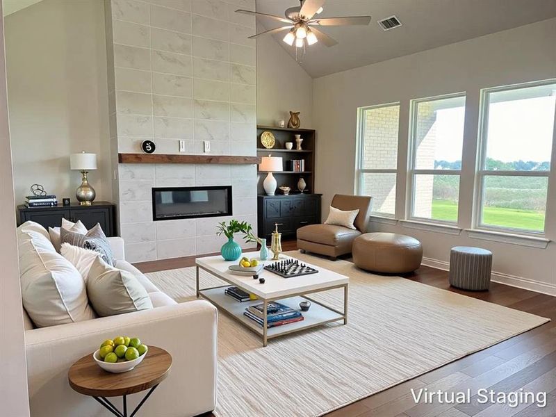 Furnished interior view inside a new home in The Ranch at Stone Hill, Waxahachie (Image 7).