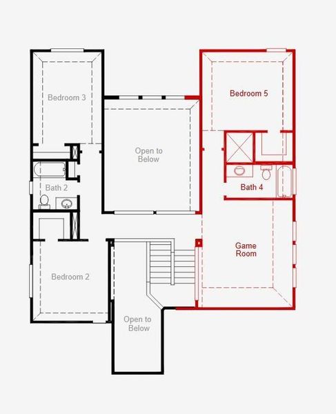 2D floor plan layout of this home in Escondido, Magnolia, TX (Image 2). 2D floor plan layout of this home in Escondido, Magnolia, TX (Image 2).