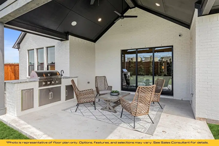 Exterior details and patio area of a home in Rio Vista at Kelly Ranch, Aledo (Image 3).
