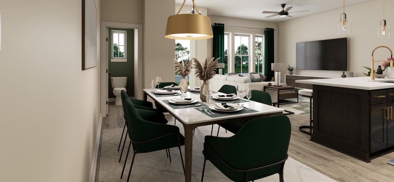 Furnished interior view inside a new home in , Charleston (Image 8).