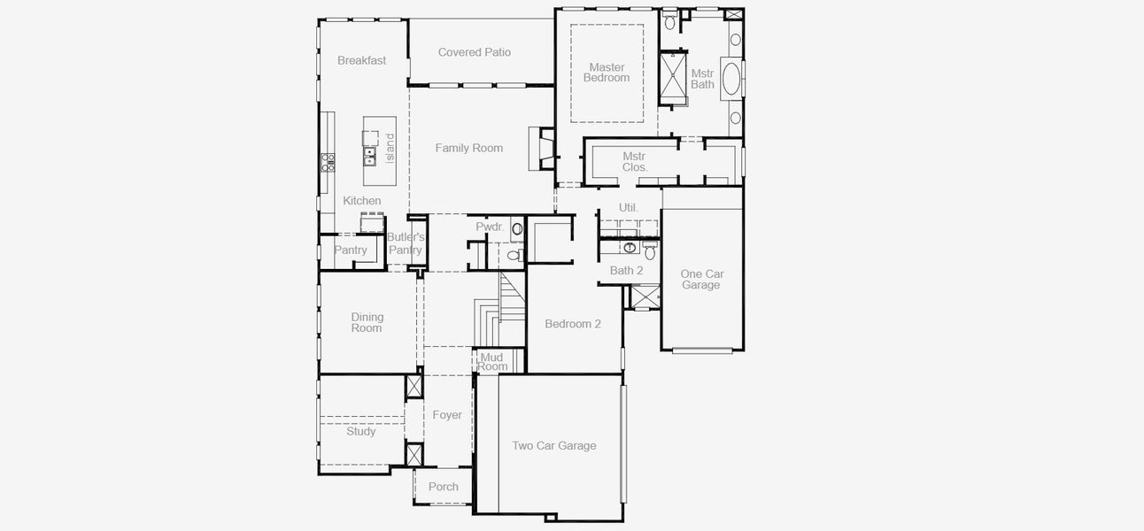 2D floor plan layout of this home in Lariat, Liberty Hill, TX (Image 2). 2D floor plan layout of this home in Lariat, Liberty Hill, TX (Image 2).
