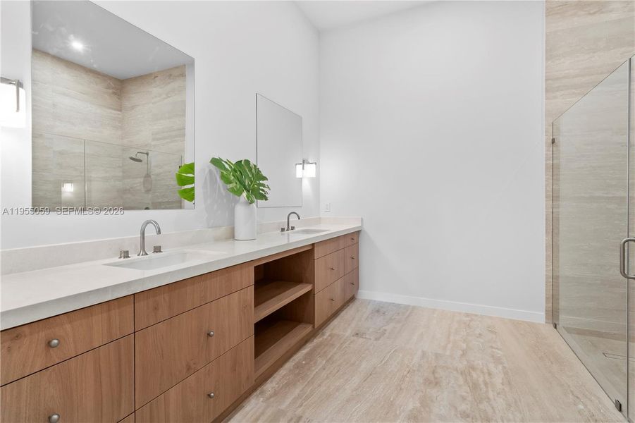 Furnished interior view inside a new home in , Miami (Image 39).