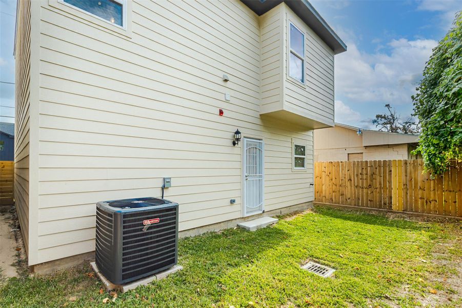 Exterior details and patio area of a home in , Houston (Image 3). Exterior details and patio area of a home in , Houston (Image 3).