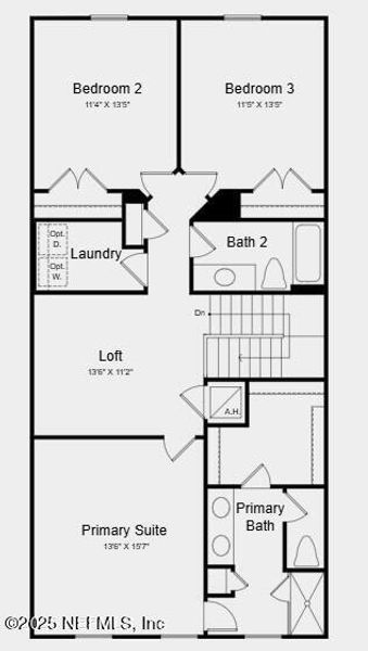 2D floor plan layout of this home in Cherry Elm at SilverLeaf, St. Augustine, FL (Image 2). 2D floor plan layout of this home in Cherry Elm at SilverLeaf, St. Augustine, FL (Image 2).