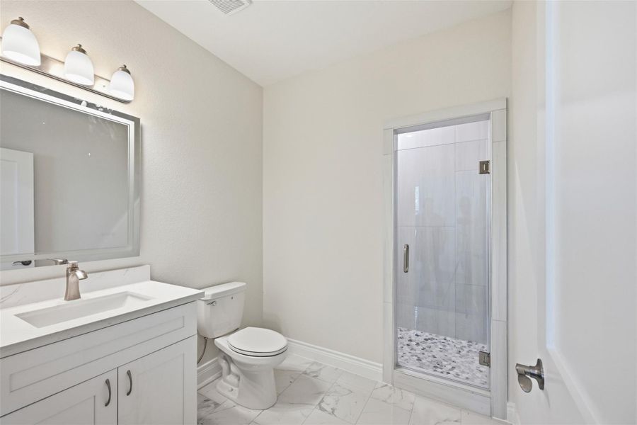 Upstairs full bathroom inside the 3rd bedroom - Standing shower only