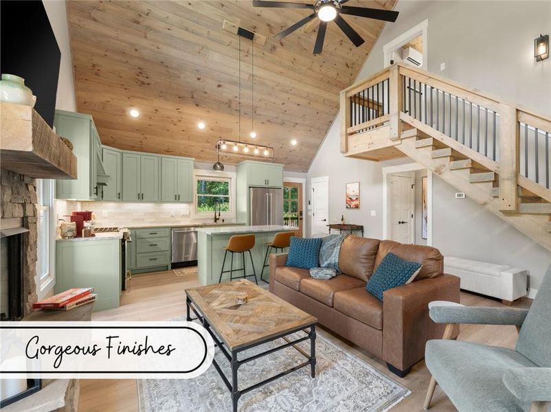 Furnished interior view inside a new home in , Mineral Bluff (Image 4).