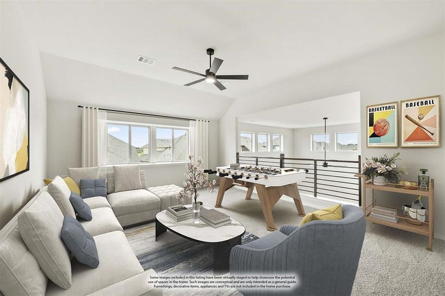 Furnished interior view inside a new home in The Oaks, Red Oak (Image 4).