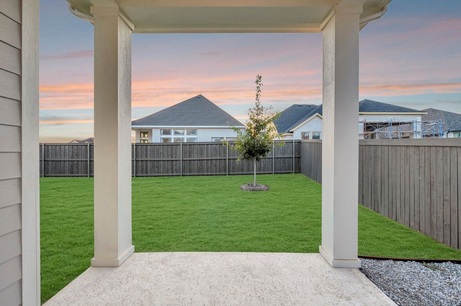 Exterior details and patio area of a home in Goodland – Classic Series, Grand Prairie (Image 4). Exterior details and patio area of a home in Goodland – Classic Series, Grand Prairie (Image 4).