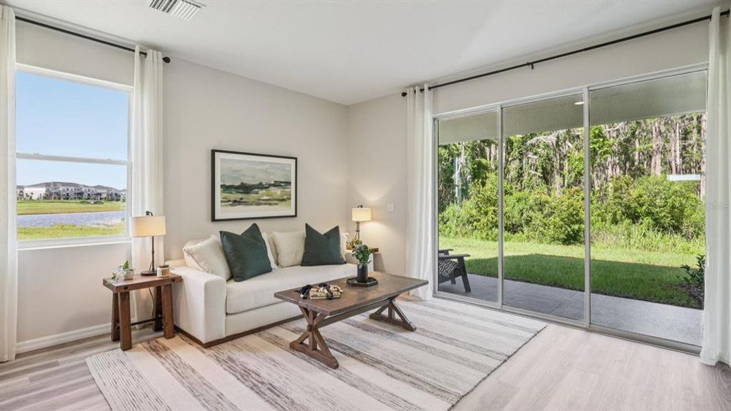 Furnished interior view inside a new home in Meadow Ridge at Epperson, Wesley Chapel (Image 7).