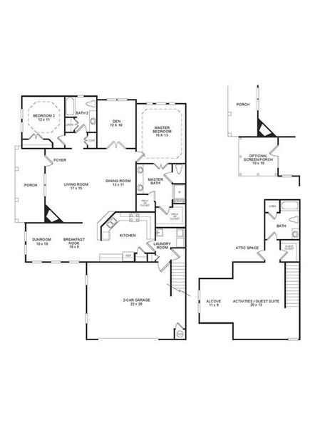 2D floor plan layout of this home in , Cumming, GA (Image 3).